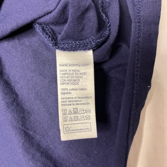 Tommy Hilfiger navy blue t shirt girls Large TH logo - Picture 5 of 7